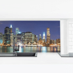 CRÉDENCE ADHÉSIVE - MANHATTAN IN NEW YORK CITY DIMENSION HXL: 40CM X 140CM MATÉRIEL: MAGNÉTIQUE