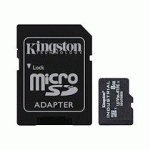 KINGSTON TECHNOLOGY CARTE 8GB MICROSDHC INDUSTRIELLE C10 A1 PSLC + ADAPTATEUR SD