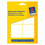 LOT DE 3 - ETIQUETTE MULTI-USAGE 80 X 54 MM BLANC - POCHETTE DE 112