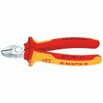 PINCE COUPANTE DE CÔTÉ 180MM - BI-MATIÈRE - CHROMÉE - ISOLÉE 1000V - KNIPEX