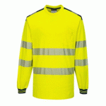 PORTWEST T185 PW3 T-SHIRT HAUTE VISIBILITÉ ML JAUNE/MARINE - TAILLE XXL