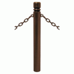 POTELET PROVINCE Ø114 MM CHAINES 2 ANNEAUX CITY MARRON 8017 - PROCITY