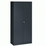 ARMOIRE PORTES BATTANTES UNION G. H 195 X L 91,6 X P 42,2 CM CORPS ANTHRACITE PORTES ANTHRACITE