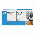 HP 53X - Q7553X TONER HAUTE CAPACITÉ NOIR POUR IMPRIMANTE LASER - HP