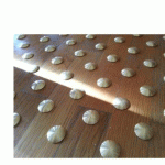 LOT DE 10 - PLOTS PODOTACTILE EN LAITON (LISSE, 1 UNITÉ)