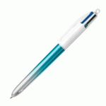 LOT DE 2 - STYLO BILLE BIC 4 COULEURS BICOLORE RÉTRACTABLE POINTE 1 MM - ÉCRITURE MOYENNE