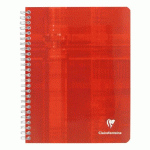 LOT DE 5 - CAHIER SPIRALE CLAIREFONTAINE METRIC 17 X 22 CM PETITS CARREAUX 180 PAGES