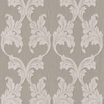 PAPIER PEINT BAROQUE TAPISSERIE BAROQUE PAPIER PEINT INTISSÉ BEIGE / CRÈME GRIS - 10,05 X 0,53 M - BRICOFLOR