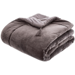 DREDON EN VELOURS GRIS - L.80 X L.180 CM PEGANE