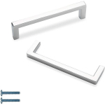 PETITES ECREVISSES - LOT DE 10 POIGNÉES MEUBLES EN ACIER INOXYDABLE POIGNEES POUR PORTE ARMOIRE AVEC VIS ARGENT - 128MM