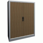 ARMOIRE RIDEAUX LAME RECOUV. L.80CM H.135CM CHÊNE CLAIR/ALU - ACIAL