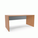 BUREAU VIVA 160 X 80 X 75 CM DESIGN DROIT HÊTRE / GRIS