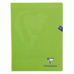 CAHIER PIQUÉ MIMESYS CLAIREFONTAINE - 24 X 32 CM - GRANDS CARREAUX - 96 PAGES - VERT