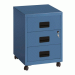 CAISSON MOBILE MÉTAL BUDGET 3 TIROIRS BLEU DISTANT