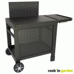 DESSERTE EN MÉTAL - NOIR - REVA 110 PREMIUM COOK IN GARDEN