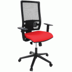 FAUTEUIL OFFICE DOSSIER RÉSILLE ASSISE TISSU COLORIS ROUGE - MANUTAN COLLECTIVITÉS