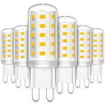 LOT DE 6 AMPOULES LED G9, 3W EQUIVALENT 30W HALOGÈNE LAMPE, BLANC CHAUD SANS SCINTILLEMENT POUR CHAMBRE SALON CUISINE JARDIN, NON DIMMABLE