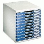 MODULE DE CLASSEMENT EXACOMPTA MODULO 10 TIROIRS - GRIS/BLEU