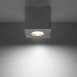 SOLLUX LIGHTING PLAFONNIER ARA COMME CUBE EN BÉTON 10CM X 10CM