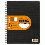 CAHIER RECHARGE EXABOOK RHODIACTIVE RELIURE INTÉGRALE A4+ 160 PAGES LIGNÉ+MC 80G - NOIR - LOT DE 5