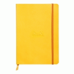 RHODIARAMA CARNET SOUPLE A5 160 PAGES DOT PAPIER IVOIRE 90G FERMETURE ÉLASTIQUE - JONQUILLE - LOT DE 2