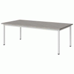 TABLE MALIBU 160X80 T2 4P STRA ABS BÉTON F186/BLC 9016