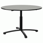 TABLE MALIBU Ø 120 T3/T6 PC ST ISOSON GRIS 1400/NO NOIR 9005 - MANUTAN EXPERT