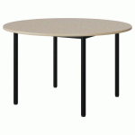 TABLE MALIBU Ø120 T5 4P ST ISOSON BEIGE 1460/BEIGE NOIR 9005