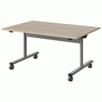 TABLE MALIBU RAB. 120X80 T3 DL STRA ABS ACACIA/GRIS 9006