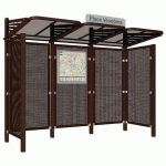 ABRI BUS CONVIVIALE 3 M ACIER BARDAGES LATÉRAUX MARRON 8017 - PROCITY