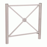 BARRIÈRE PROVINCE ROSACE 1.07 M INOX BROSSÉ - ZINC GRIS 7044 - PROCITY