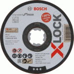 DISQUE À TRONÇONNER X-LOCK STANDARD POUR INOX 125X1,6MM PLAT - BOSCH - 2608619363