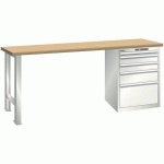 ÉTABLIS BLANC GRIS 2000X750X840 CAP. 800KG ET 5 TIR. 75KG - LISTA