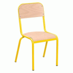 LOT DE 2 - CHAISE SCOLAIRE LUDO - TAILLE 3 - GRANDE SECTION MATERNELLE - JAUNE