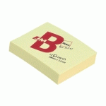 LOT DE 12 - NOTES REPOSITIONNABLES JAUNES BRUNEAU 40 X 50 MM - BLOC DE 100 FEUILLES