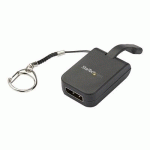STARTECH.COM ADAPTATEUR USB TYPE-C VERS DISPLAYPORT - 4K 60 HZ - CÂBLE INCORPORÉ (CDP2DPFC) - ADAPTATEUR USB / DISPLAYPORT - USB-C POUR DISPLAYPORT