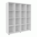 STRUCTURE CASIER FLEXYCAZ 16 CASES VIDE 4 X 4 CASES L 160 X P 42 X H 173,5 BLANC