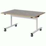 TABLE MALIBU RAB. 120X80 T3 DL ST ALAISÉ BÉTON F186/BLC 9016