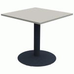 TABLE MANO 80X80 T6 - STRAT ABS GRIS PERLE/NOIR SABLÉ - MOBIDECOR