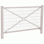 BARRIÈRE PROVINCE GRILLAGÉE 1.57 INOX BROSSÉ ZINC GRIS 7044 - PROCITY