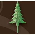 DÉCORATION DE BÀ»CHES PÂTISSIÈRES SAPIN PLAT VERT