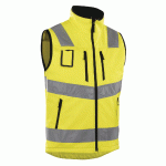 GILET SOFTSHELL HAUTE VISIBILITÉ JAUNE FLUORESCENT TAILLE M - MANUTAN COLLECTIVITÉS