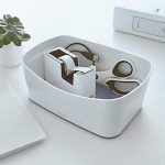LEITZ MYBOX WOW BAC DE RANGEMENT EN ABS - BLANC /GRIS