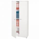 MEUBLE HAUT PORTES BATTANTES  - L.80 X 35 X H. 180.5 CM - FINITION BLANC