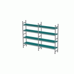 RAYONNAGE À CLAYETTES EN LIGNE LONGUEUR DE COMPOSITION 2X1311 MM EA-0086