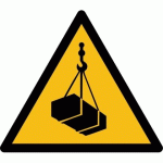 SIGNALÉTIQUE DE DANGER - CHARGES SUSPENDUES - W015 - ISO 7010 - 315 MM - PVC