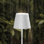 SIGOR LAMPE SUR PIED LED RECHARGEABLE NUINDIE IP54 120 CM ROND USB-C BLANC NEIGE