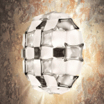 SLAMP MIDA APPLIQUE, 32X32 CM, PLATINE/BLANCHE