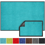 TAPIS DE PORTE PAILLASSON D'ENTRÉE MONOCHROM TURQUOISE 120 X 180 CM - TURQUOISE