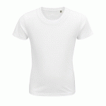 TEE-SHIRT PERSONNALISABLE ENFANT COTON ORGANIQUE BIO JERSEY 175 BLANC